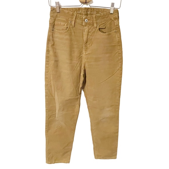 American Eagle Outfitters Pants - American Eagle‎ Womens Size 4R Mom Straight Jean Brown Fine Whale Corduroy